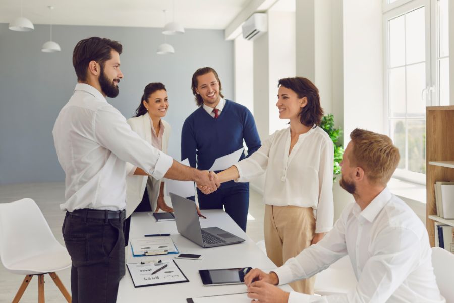 10 Tips to Organize a Productive Business Meeting 12 Handshake After Productive Business Meeting